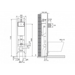 Инсталляция для подвесного унитаза BelBagno BB003-30