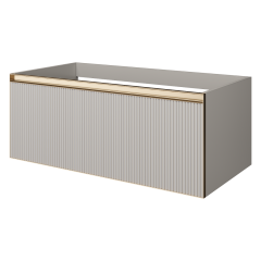 QUATRO 1 100CM  тумба рифл CASHMERE FUGA профиль MATT GOLD Boheme