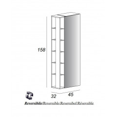 Колонна подвесная реверсная CEZARES 53172 Rovere scuro Soft