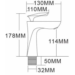 Cмеситель для раковины GB2001BC Черный хром