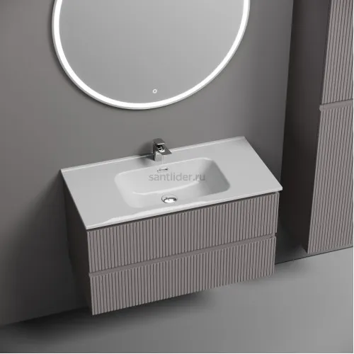 Тумба подвесная SANCOS Snob T 890х445х500, c двумя ящиками оснащенными доводчиками, Doha Soft,SNT90SM