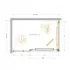 Душевой уголок Cezares LUX-AH-FS-11-120/80-C-GM, 120х80х195, профиль оружейная сталь, стекло прозрачное