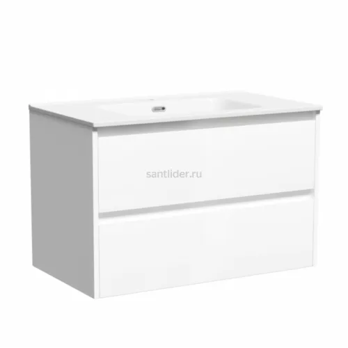 Тумба подвесная SANCOS под раковину Libra, белый глянец 790х450х500 мм, LB80W