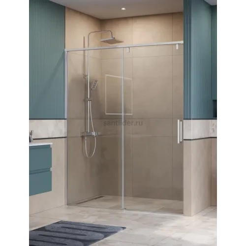 Душевая дверь шириной 160см BelBagno SOFT_CLOSE-1-BF-1-160-C-Cr профиль хром, стекло прозрачное