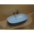 Умывальник CERAMICANOVA Element чаша накладная овальная (цвет Голубой Матовый) CN6049ML