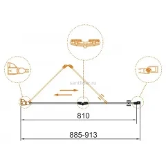 Дверь в проём Cezares ECO-O-BS-12-90-C-Cr