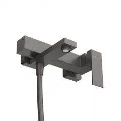 Смеситель CEZARES SLIDER-VD-GM для ванны и душа с поворотным изливом, с ручным душем, шлангом и держателем