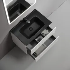 Тумба подвесная SANCOS Snob R 690х445х500, c двумя ящиками оснащенными доводчиками, Bianco,SNR70W