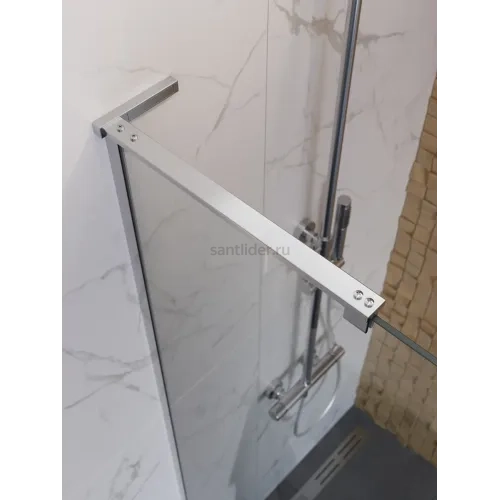 Душевая перегородка BelBagno UNO-L-1-TB-60-C-Cr профиль хром, стекло прозрачное