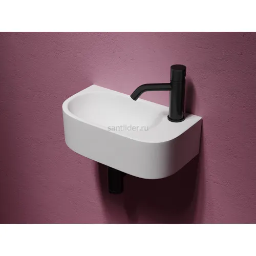 Умывальник CERAMICANOVA Element подвесной прямоугольный (чаша слева, отверстие под смеситель справа) CN6066L