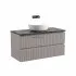 Тумба подвесная SANCOS Snob T, Doha Soft 995х445х500, под столешницу без отверстия под смеситель, цвет Black Sky, SNT100SM