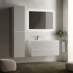 Тумба подвесная SANCOS под раковину Snob R левая, Bianco 995х445х500, SNR100LW