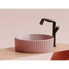 Умывальник CERAMICANOVA Element чаша накладная круглая (цвет Розовый Матовый) CN6057MP