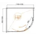 Душевой уголок Cezares MOLVENO-RH-1-120/100-C-Cr-IV, 120х100х195, профиль хром, стекло прозрачное