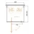 Душевой уголок Cezares MOLVENO-BA2-100/90-C-Cr-IV, 100х90х195, профиль хром, стекло прозрачное
