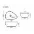Умывальник чаша CERAMICANOVA Element накладная ассиметричной формы CN5026