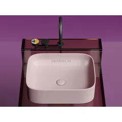 Умывальник CERAMICANOVA Element чаша накладная прямоугольная (цвет Розовый Матовый) CN6052MP