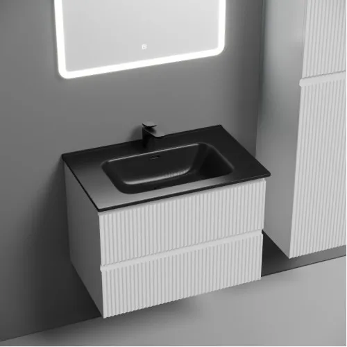 Тумба подвесная SANCOS Snob R 690х445х500, c двумя ящиками оснащенными доводчиками, Bianco,SNR70W