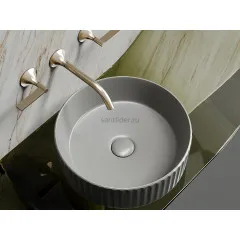 Умывальник CERAMICANOVA Element чаша накладная круглая (цвет Антрацит Матовый) CN6057MH