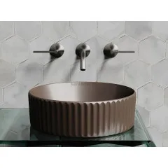 Умывальник CERAMICANOVA чаша накладная круглая 360 мм (цвет Темно-Коричневый Матовый) CN6057MDB