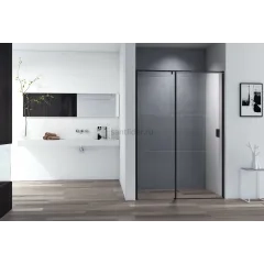 Душевая дверь Cezares URBAN-B-12-130-C-NERO, 130х195, профиль черный, стекло прозрачное