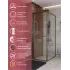 Душевой уголок Cezares LUX-AH-FS-1-70/100-C-GM, 70х100х195, профиль оружейная сталь, стекло прозрачное