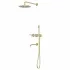 Душевая система ABBER Wasser Kreis 316 AF8150BG скрытого монтажа с изливом, термостат, золото брашированное