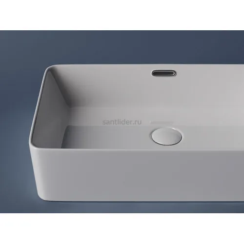 Умывальник CERAMICANOVA Element чаша накладная прямоугольная со сливом переливом CN5025