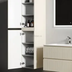Шкаф-пенал SANCOS Snob R подвесной, Beige Soft 350х350х1650, PSNR35CE