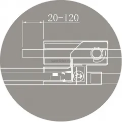 Душевой уголок Cezares SLIDER-A-2-80/90-BR-NERO