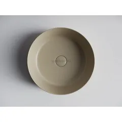 Умывальник CERAMICANOVA Element чаша накладная круглая (цвет Капучино Матовый) CN6022MC