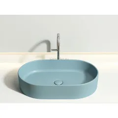 Умывальник CERAMICANOVA Element чаша накладная овальная (цвет Зеленый Матовый) CN6048MLG