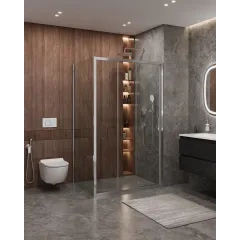Душевой уголок Cezares MOLVENO-AHF-31-120/90-C-CR-IV, 120х90х195, профиль хром, стекло прозрачное