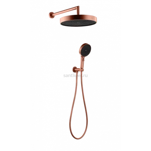Лейка ручная+верхняя+выпуск+шланг CELL COPPER BRUSHED Boheme