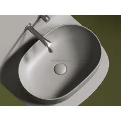 Умывальник CERAMICANOVA Element чаша накладная овальная (цвет Антрацит Матовый) CN6047MH