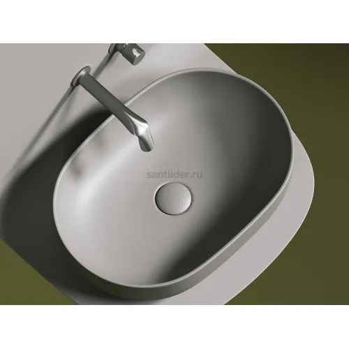 Умывальник CERAMICANOVA Element чаша накладная овальная (цвет Антрацит Матовый) CN6047MH