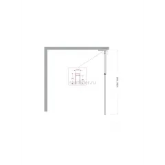 Душевая перегородка BelBagno UNO-L-1-TB-110-GR-GM профиль оружейная сталь, стекло серое