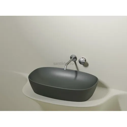 Умывальник CERAMICANOVA Element чаша накладная овальная (цвет Антрацит Матовый) CN6049MH