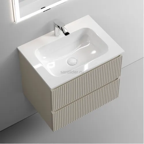 Тумба подвесная SANCOS под раковину Snob T, Beige Soft 590х445х500, SNT60CE