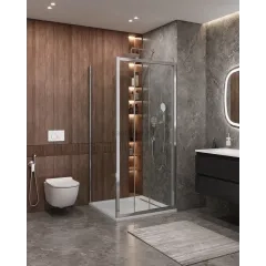 Душевой уголок Cezares MOLVENO-AHF-31-90/100-C-CR-IV, 90х100х195, профиль хром, стекло прозрачное