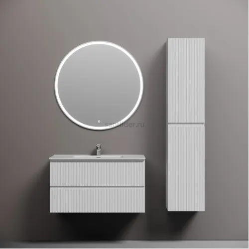 Тумба подвесная SANCOS Snob T 890х445х500, c двумя ящиками оснащенными доводчиками, Bianco,SNT90W