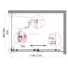Душевой уголок BelBagno ACQUA-AH-1-120/90-C-NERO