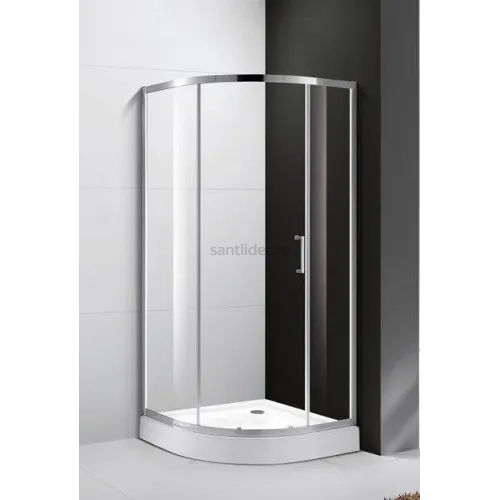 Душевой уголок Cezares MOLVENO-R-1-90-C-Cr-IV, 90х90х195, профиль хром, стекло прозрачное