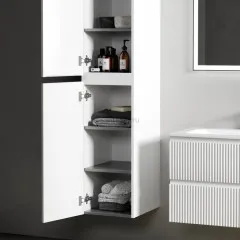 Шкаф-пенал SANCOS Snob R подвесной, Bianco 350х350х1650, PSNR35W