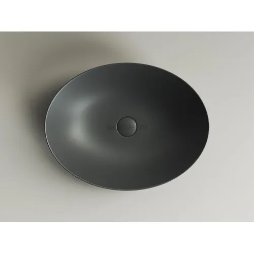 Умывальник CERAMICANOVA Element чаша накладная овальная (цвет Темный Антрацит Матовый) CN6017MDH