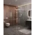 Душевой уголок Cezares MOLVENO-RH-22-130/120-C-Cr-IV, 130х120х195, профиль хром, стекло прозрачное