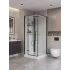 Душевая кабина BelBagno UNO-CAB-A-1-90-C-NERO-Bi-TOP-L, левосторонняя