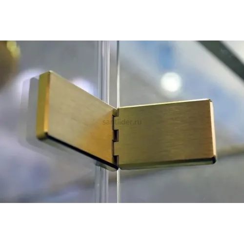 Душевая дверь Cezares BELLAGIO-B-12-100-C-BORO, 100х197, профиль брашированное золото, прозрачное стекло