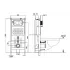Комплект подвесной унитаз ABBER Rechteck AC1220TC белый, с закрытым дном с инсталляцией AC0105 и кнопкой AC0121NG никель