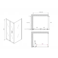 Душевой уголок ABBER Sonnenstrand AG07120B-S75B